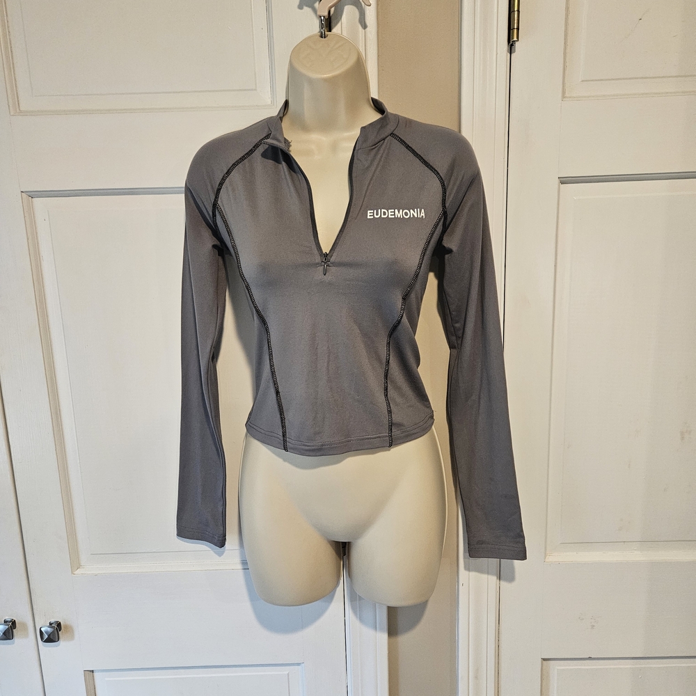 Charcoal Long Sleeve Top
